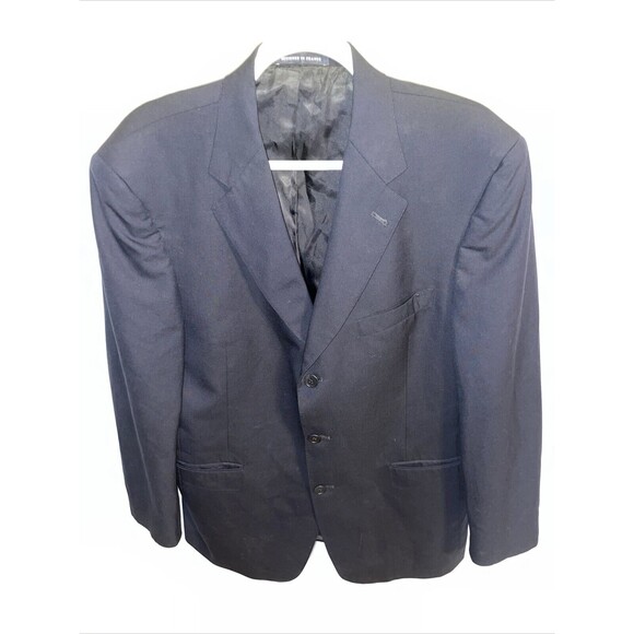 Daniel Cremieux Men’s Dress Blazer Size 42R Black Ing Loro Piana Business Formal - Picture 1 of 12